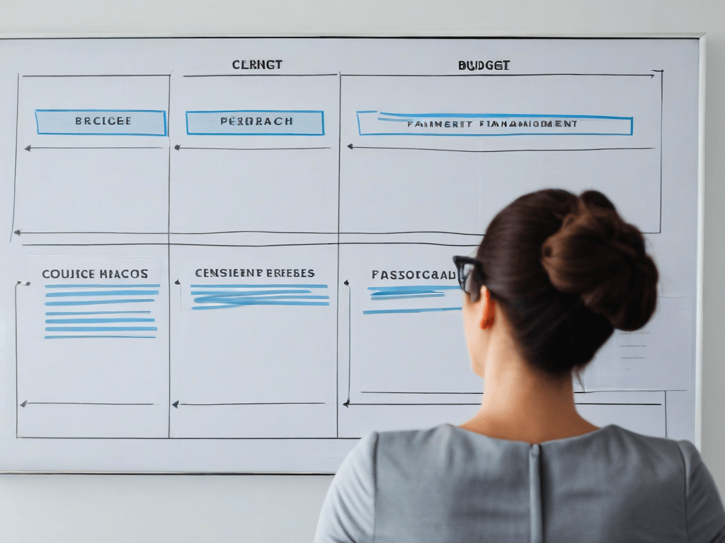 039 A clean financial planner with budget adjustments clearly outlined symbolizing thoughtful and effective cost management