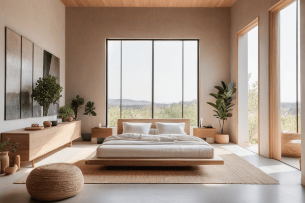 017 A minimalist home with eco-friendly products and practices, symbolizing a sustainable and intentional lifestyle.